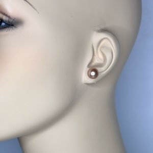 Faux Pink Pearl Earrings Set of 4 Small to Large